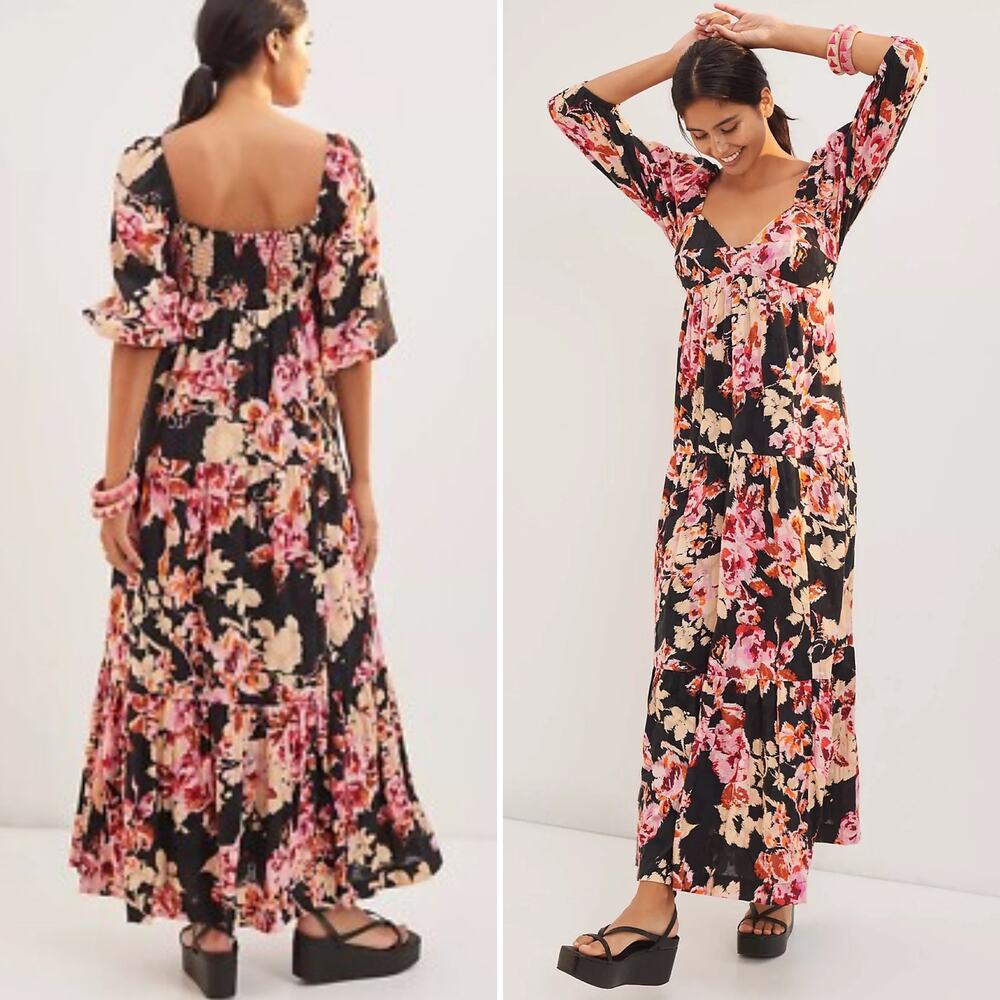 Anthropologie Blossom Maxi Dress Size Large